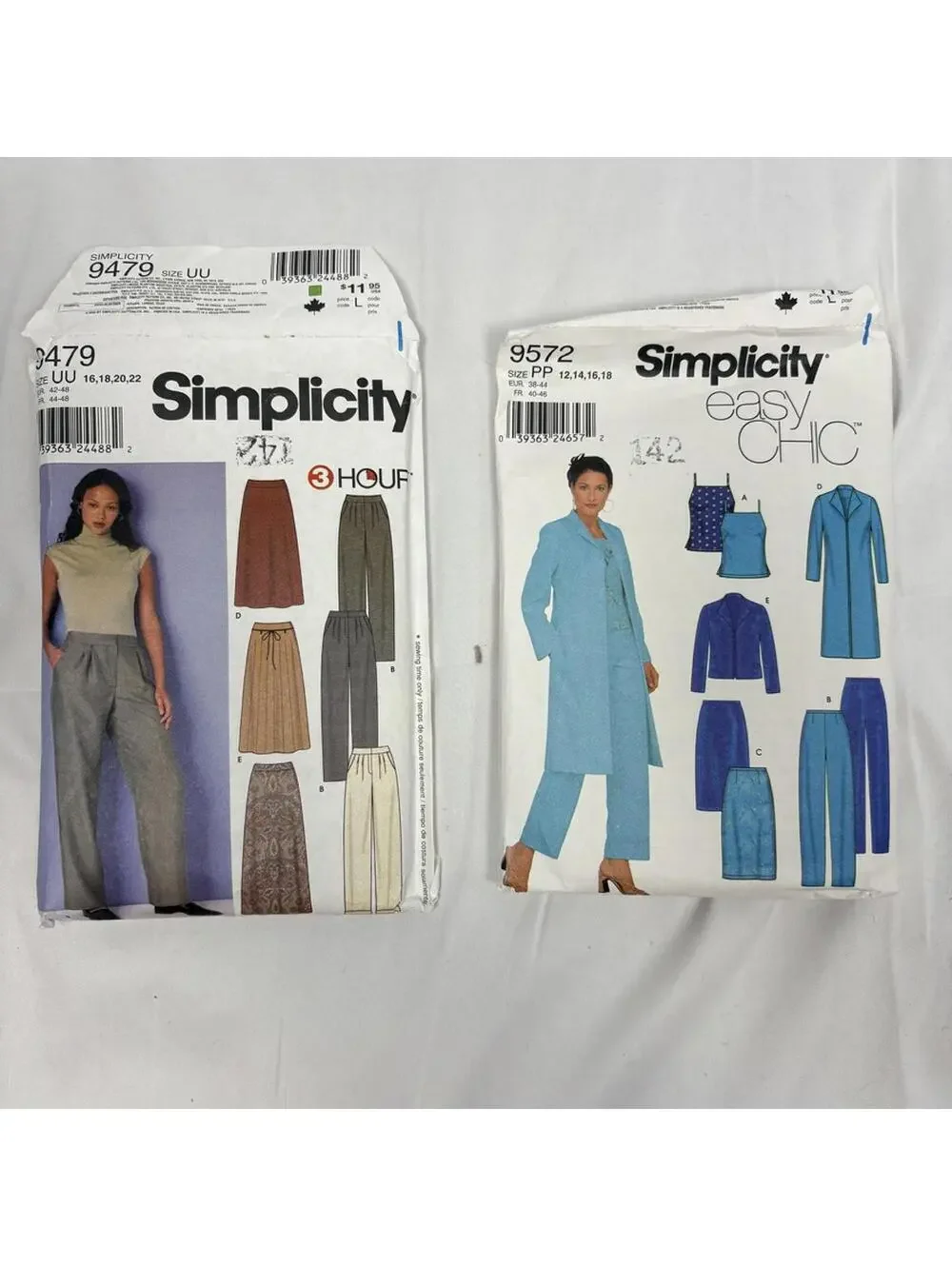 Vintage 90's Simplicity Sewing Patterns- As Is